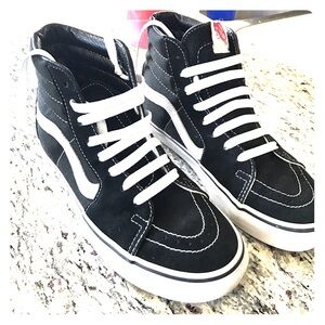 Vans Black and White High-Top Sneakers